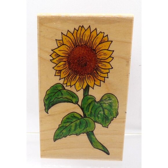 Sunflower Stamp #J787 ©Stampabilities Country 4"x2.5" - Picture 1 of 2